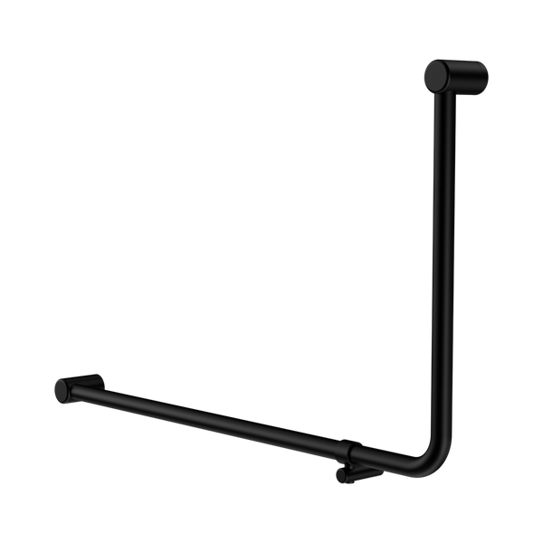 Nero Mecca Care DDA 600x1000mm 90 degree Bent Tube Grab Rail Matte Black