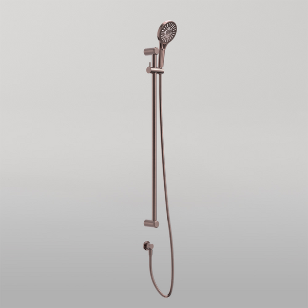 Nero Mecca Care 25mm Grab Rail And Adjustable Shower Rail Set 900mm Brushed Bronze