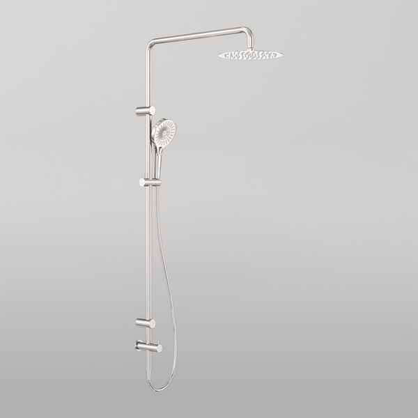 Nero Mecca Care 25mm Grab Rail 900mm Twin Shower Set Brushed Nickel