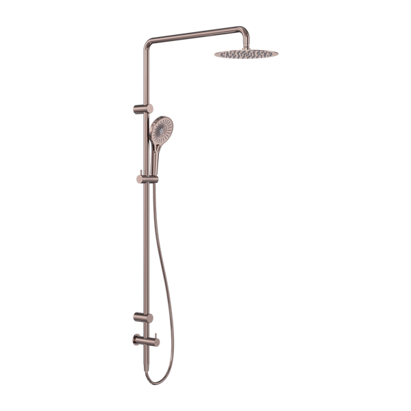Nero Mecca Care 25mm Grab Rail 900mm Twin Shower Set Brushed Bronze