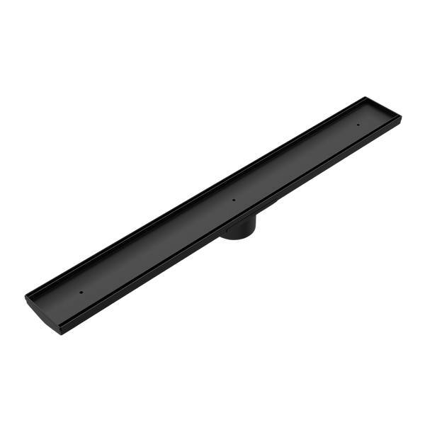Nero Tile Insert V Channel 900x106mm Floor Grate 90mm Outlet Matte Black