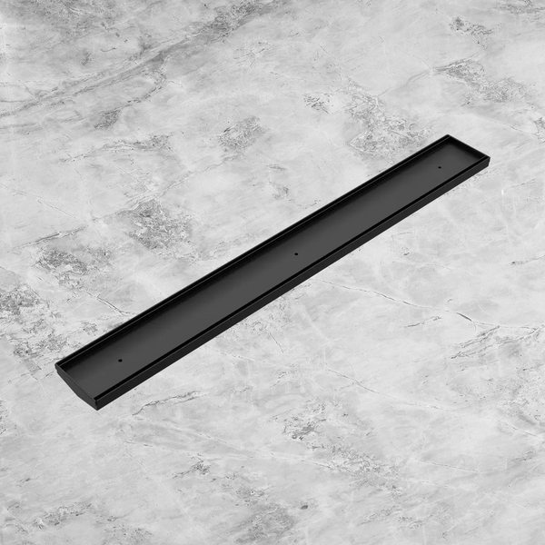 Nero Tile Insert V Channel 900x106mm Floor Grate (without Outlet) Matte Black