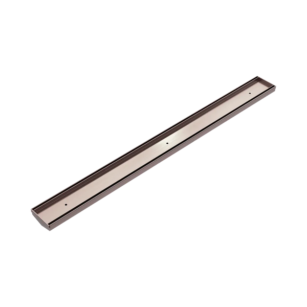 Nero Tile Insert V Channel 900x82mm Floor Grate (without Outlet) Brushed Bronze
