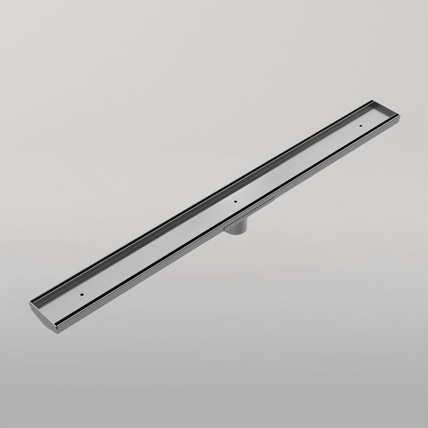 Nero Tile Insert V Channel 900x82mm Floor Grate 50mm Outlet Gunmetal