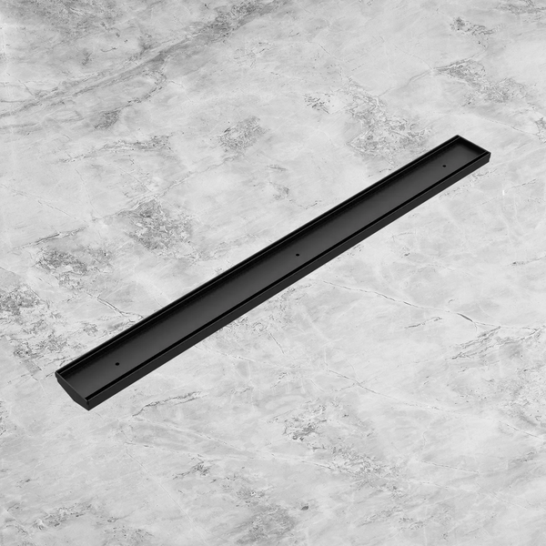 Nero Tile Insert V Channel 900x82mm Floor Grate (without Outlet) Matte Black