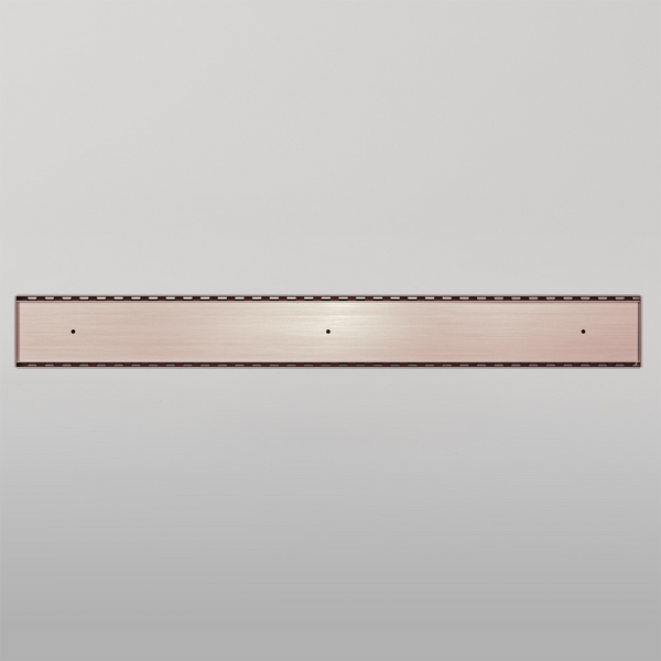 Nero Tile Insert V Channel 900x106mm Floor Grate 80mm Outlet Brushed Bronze