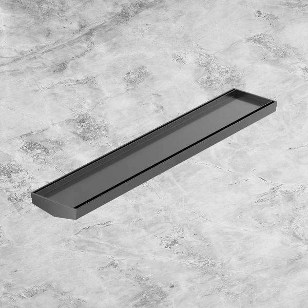 Nero Tile Insert V Channel 600x106mm Floor Grate (without Outlet) Gunmetal