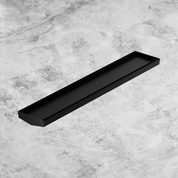 Nero Tile Insert V Channel 600x106mm Floor Grate (without Outlet) Matte Black