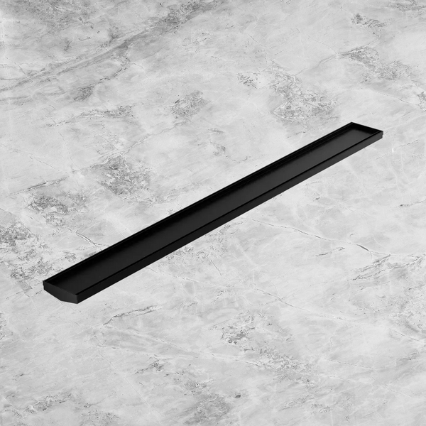 Nero Tile Insert V Channel 1200x106mm Floor Grate (without Outlet) Matte Black