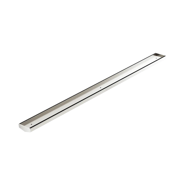 Nero Tile Insert V Channel 1200x82mm Floor Grate (without Outlet) Brushed Nickel