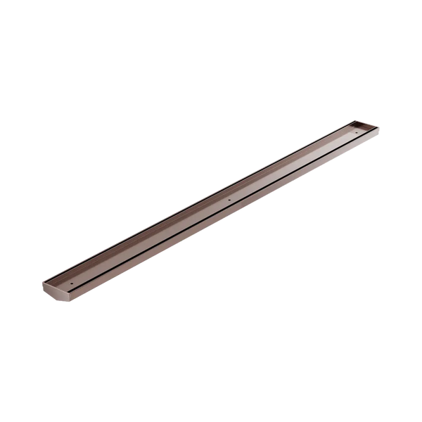Nero Tile Insert V Channel 1200x82mm Floor Grate (without Outlet) Brushed Bronze
