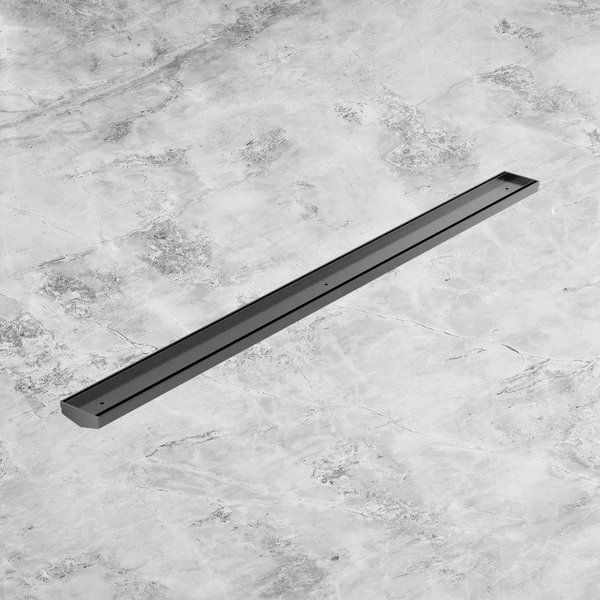 Nero Tile Insert V Channel 1200x82mm Floor Grate (without Outlet) Gunmetal