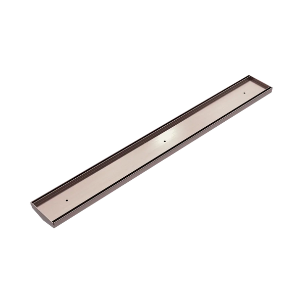 Nero Tile Insert V Channel 800x106mm Floor Grate (without Outlet) Brushed Bronze