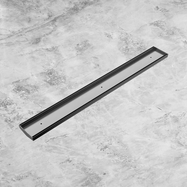 Nero Tile Insert V Channel 800x106mm Floor Grate (without Outlet) Gunmetal