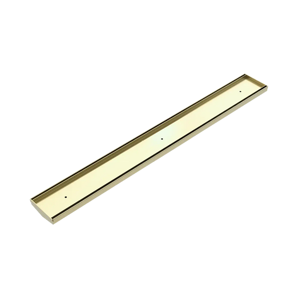Nero Tile Insert V Channel 800x82mm Floor Grate (without Outlet) Brushed Gold