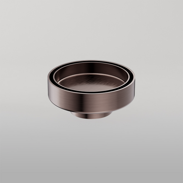 Nero 100mm Round Tile Insert Floor Waste 50mm Outlet Brushed Bronze