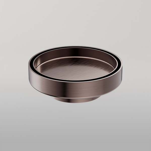 Nero 130mm Round Tile Insert Floor Waste 80mm Outlet Brushed Bronze