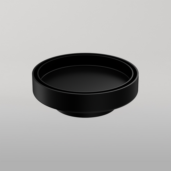 Nero 130mm Round Tile Insert Floor Waste 80mm Outlet Matte Black
