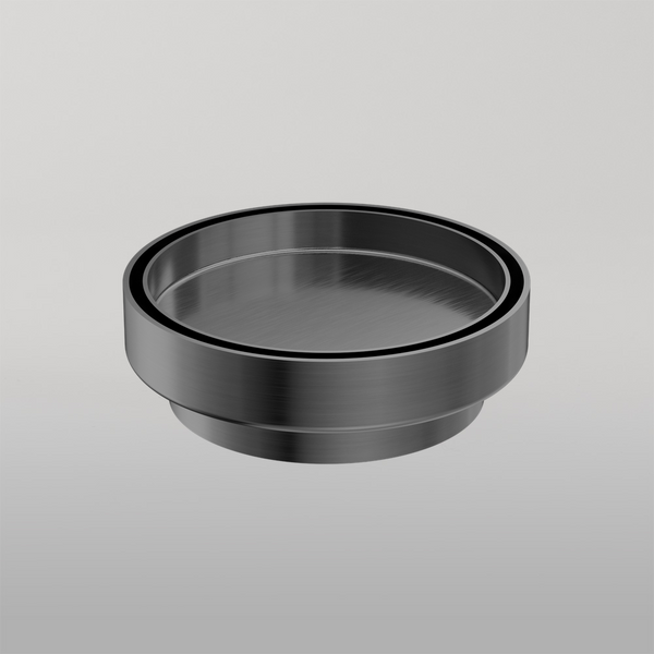 Nero 130mm Round Tile Insert Floor Waste 100mm Outlet Gun Metal