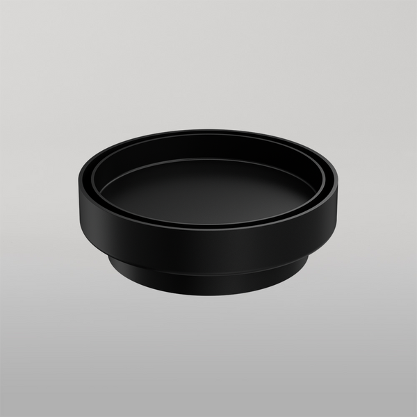 Nero 130mm Round Tile Insert Floor Waste 100mm Outlet Matte Black