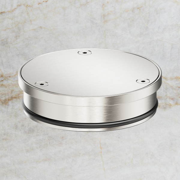 Nero 316L Stainless Steel Round Clear Out 100mm Outlet Brushed Nickel