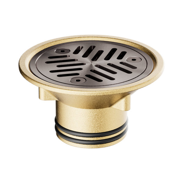 Nero Vinyl Floor Grate to Suit 50mm Outlet Brushed Bronze