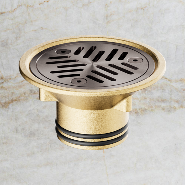 Nero Vinyl Floor Grate to Suit 50mm Outlet Brushed Bronze