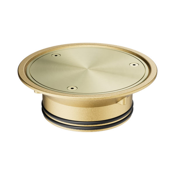 Nero Vinyl Floor Clean-Out to Suit 100mm Outlet Brushed Gold