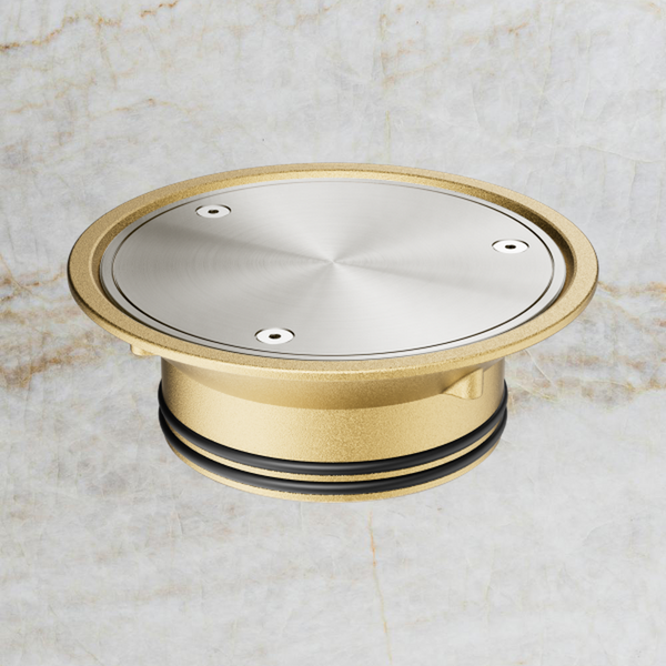 Nero Vinyl Floor Clean-Out to Suit 100mm Outlet Brushed Nickel