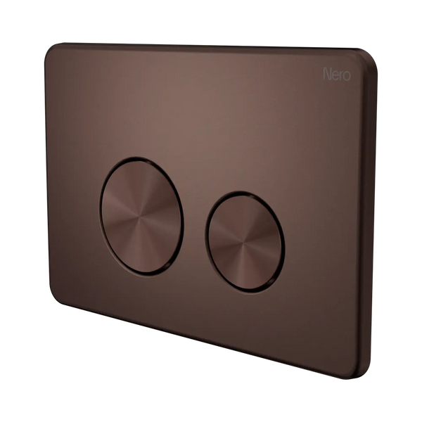 Nero In Wall Toilet Push Plate Rome Bronze