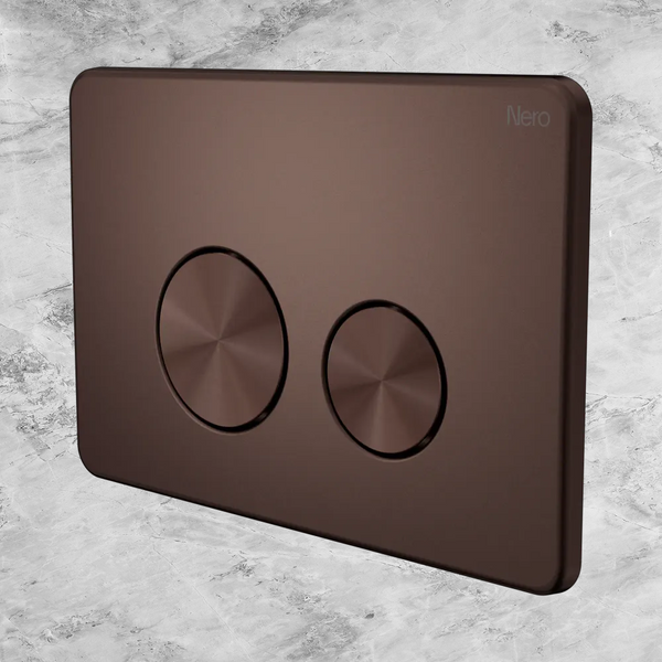 Nero In Wall Toilet Push Plate Rome Bronze