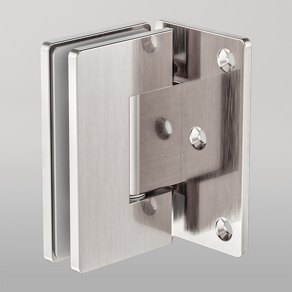 Nero 90 Degree Glass To Wall Shower Hinge 10mm Glass Brushed Nickel