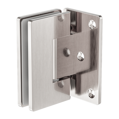 Nero 90 Degree Glass To Wall Shower Hinge 10mm Glass Brushed Nickel