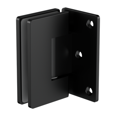 Nero 90 Degree Glass To Wall Shower Hinge 10mm Glass Matte Black