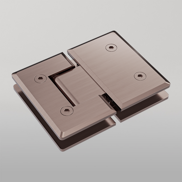 Nero 180 Degree Glass to Glass Shower Hinge 10mm Glass Brushed Bronze