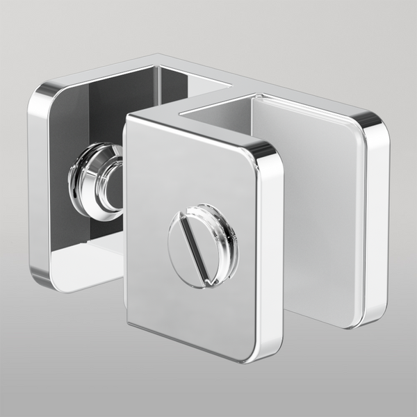 Nero Over-Panel Glass To Glass Fitting 10mm Glass Chrome