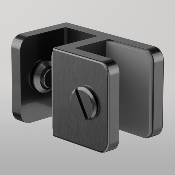 Nero Over-Panel Glass To Glass Fitting 10mm Glass Gunmetal