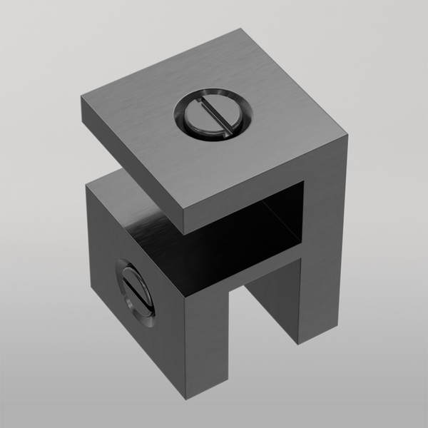 Nero Over-Panel Glass To Glass Fitting 10mm Glass Gun Metal