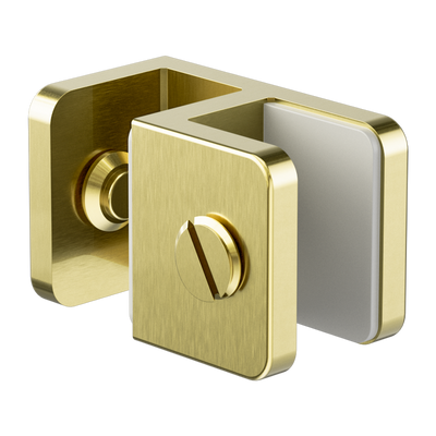 Nero Over-Panel Glass To Glass Fitting 10mm Glass Brushed Gold