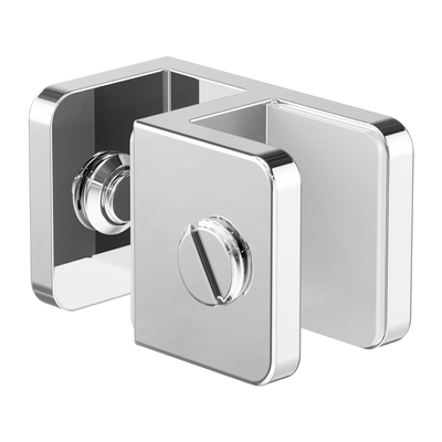 Nero Over-Panel Glass To Glass Fitting 10mm Glass Chrome