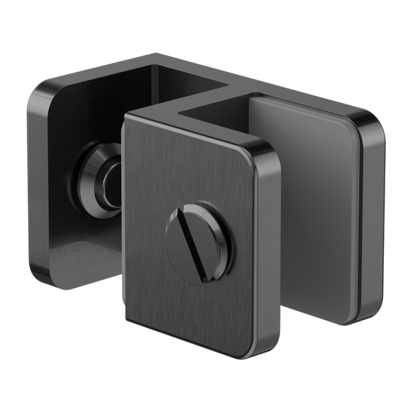 Nero Over-Panel Glass To Glass Fitting 10mm Glass Gunmetal