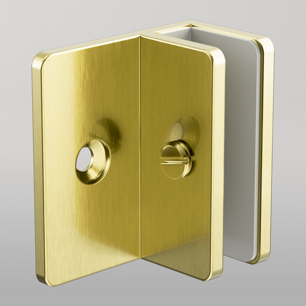 Nero Shower F Bracket 10mm Glass Brushed Gold