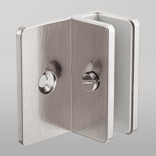 Nero Shower F Bracket 10mm Glass Brushed Nickel