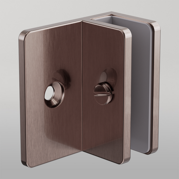 Nero Shower F Bracket 10mm Glass Brushed Bronze