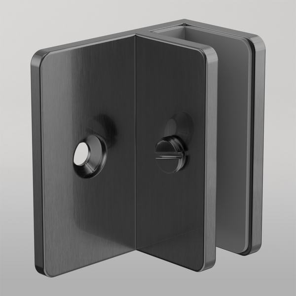Nero Shower F Bracket 10mm Glass Gunmetal