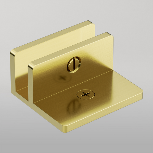 Nero Shower F Bracket 10mm Glass Brushed Gold