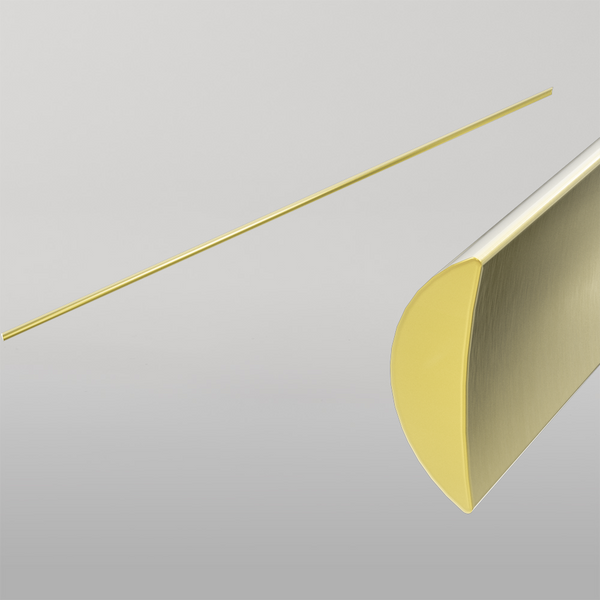 Nero Half Round Water Seal Rail 750mm Brushed Gold