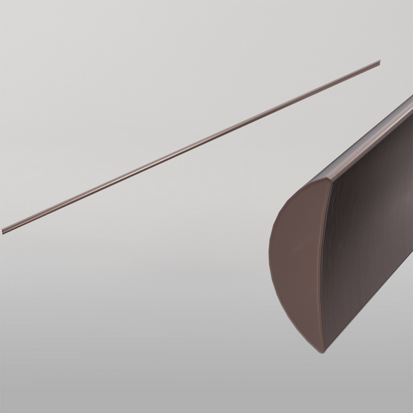 Nero Half Round Water Seal Rail 750mm Brushed Bronze