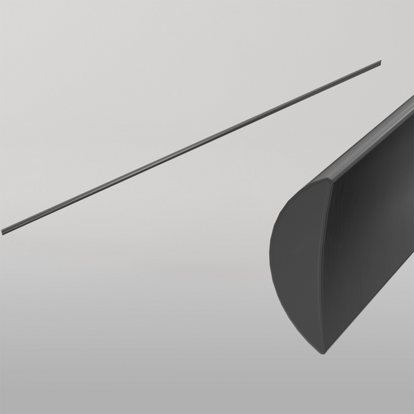 Nero Half Round Water Seal Rail 750mm Gun Metal