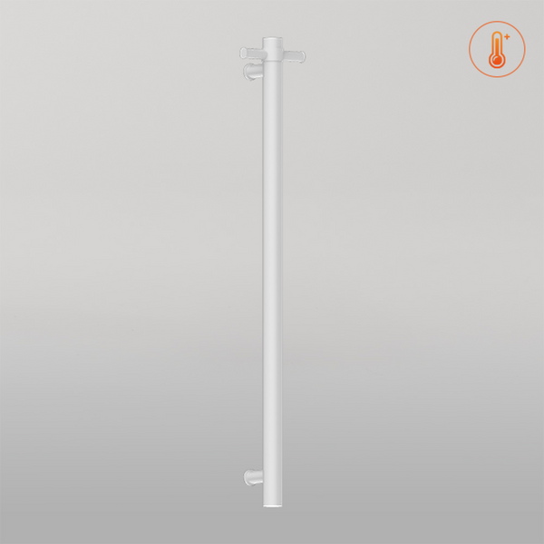 Nero Heated Vertical Towel Rail Matte White